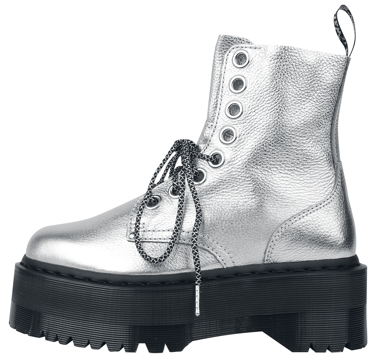 Dr. Martens Jadon Max - Silver Metallic Tumble Schnürstiefel silberfarben