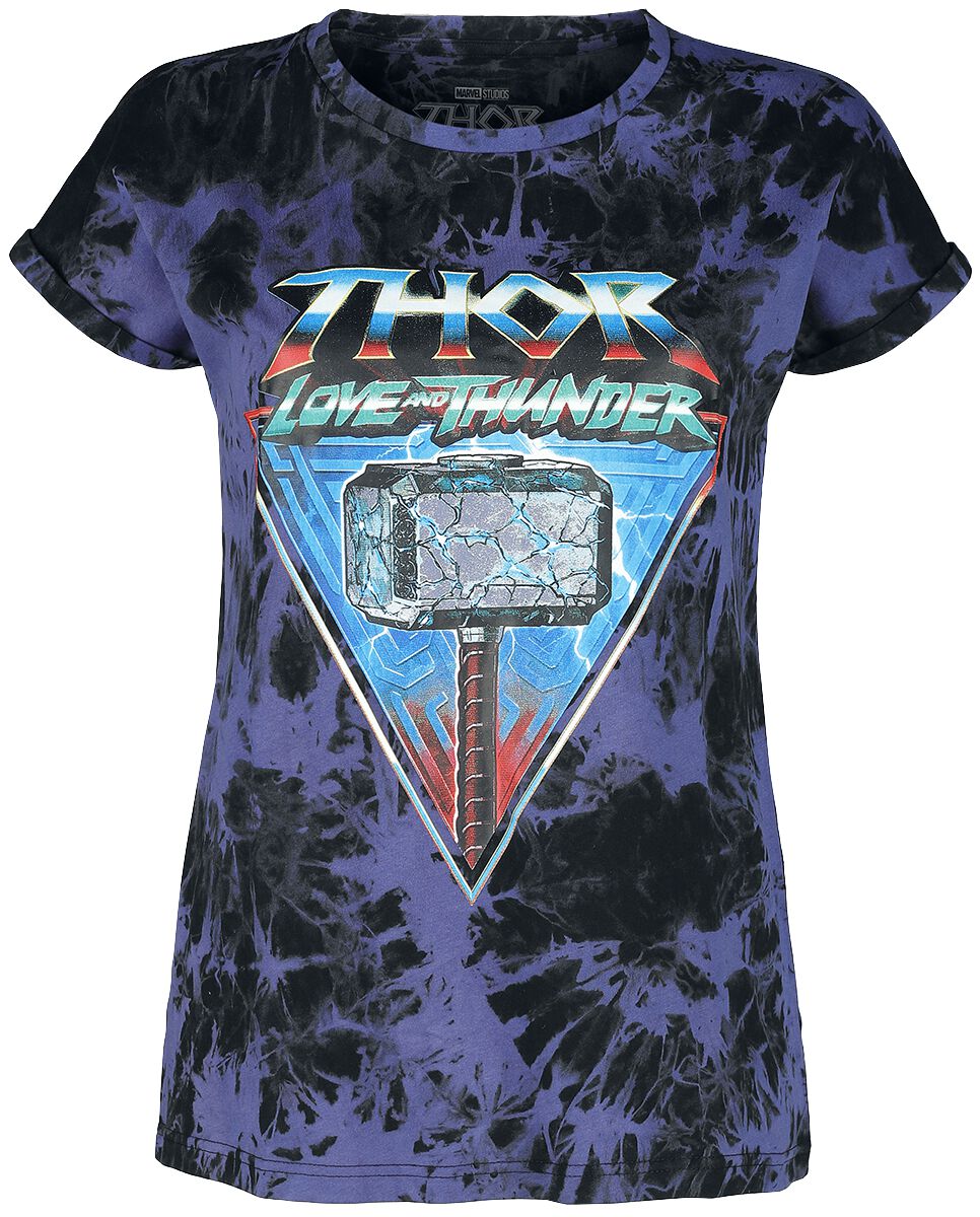 T-Shirt Manches courtes de Thor - Love And Thunder - Mjölnir - S à XL - pour Femme - multicolore