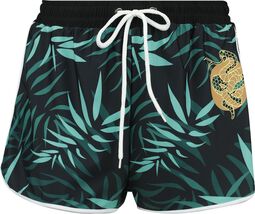 Swim Shorts With Palm Trees, RED by EMP, Bikini-Unterteil