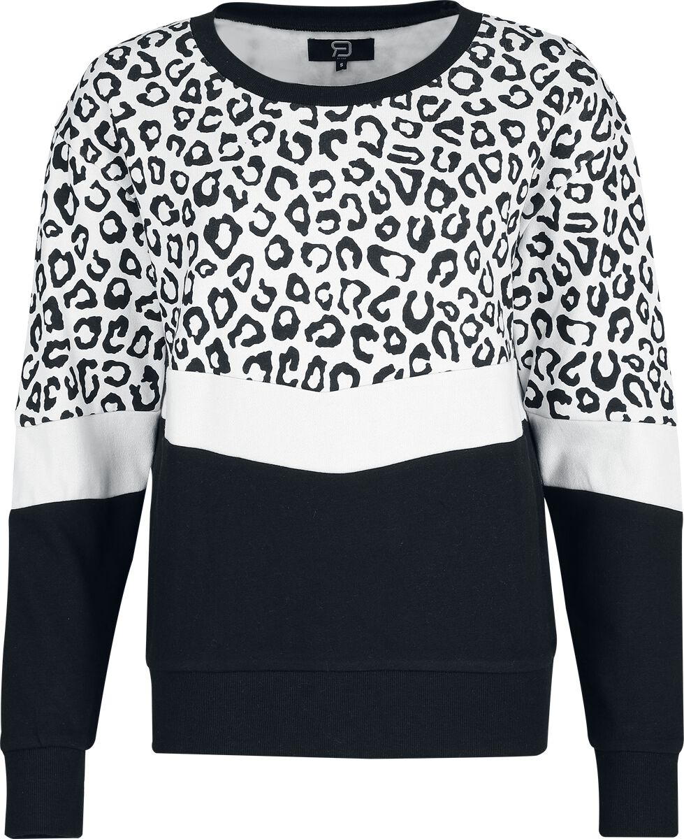 Sweatshirt für Damen  schwarz/blau "Sweatshirt mit Leo Print" von RED by EMP