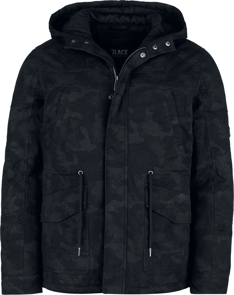 Black Premium by EMP  Winter Jacket - Black on Black - for Men - black