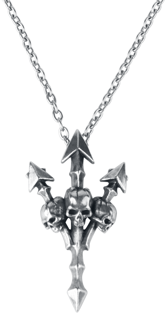Alchemy Gothic Gothic Necklace - Deadly Trident - silver-coloured