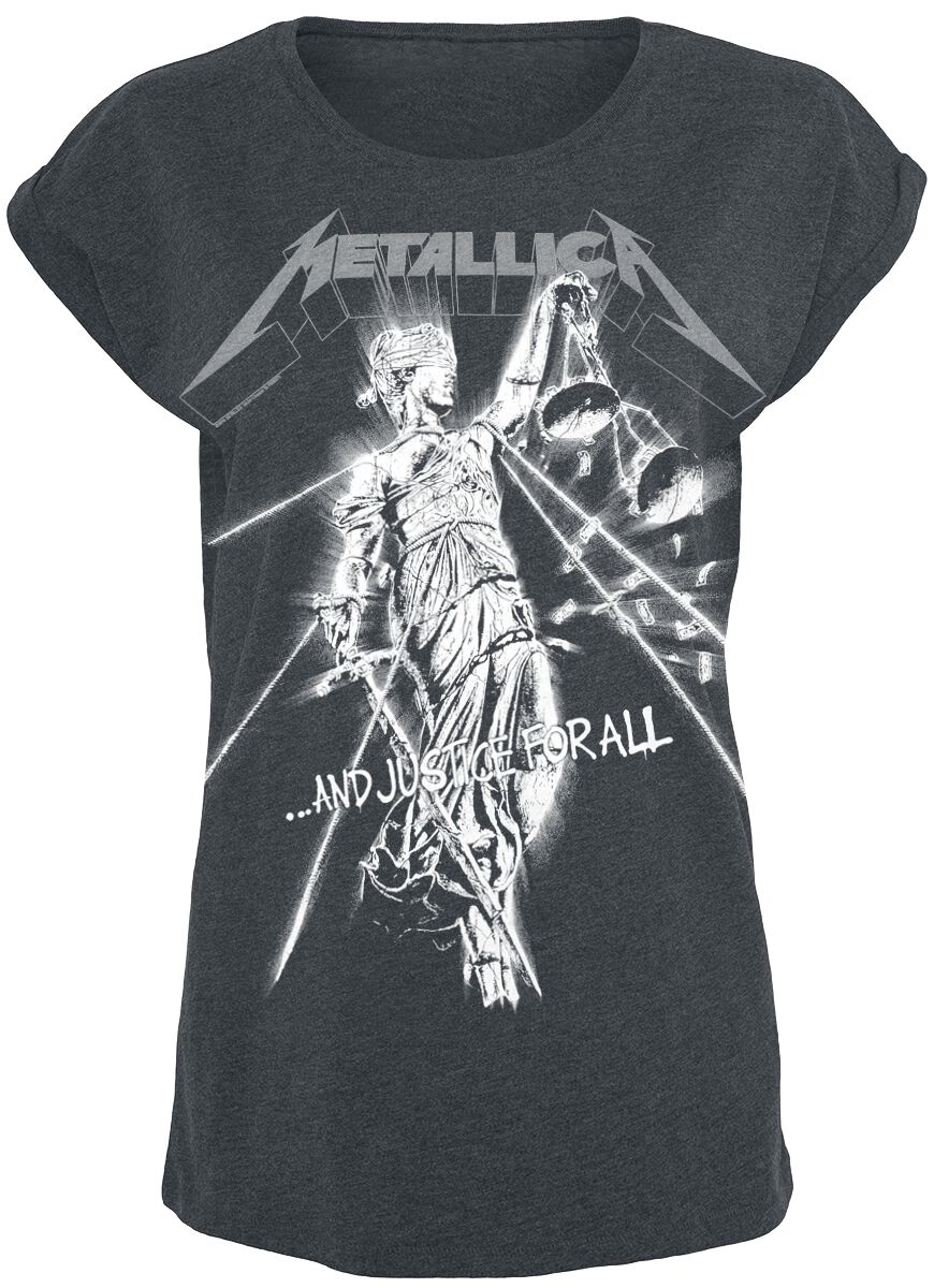 Levně Metallica Raining Light Dámské tričko šedá