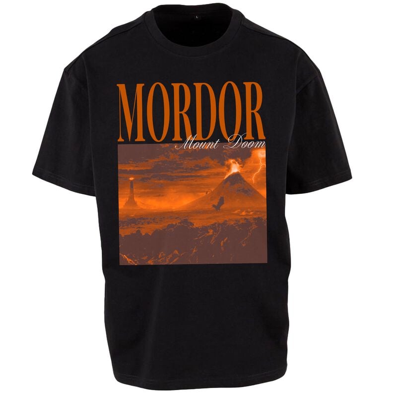 Ringenes herre T-skjorte - Mordor Mount Doom - M til 3XL - Herrer - svart