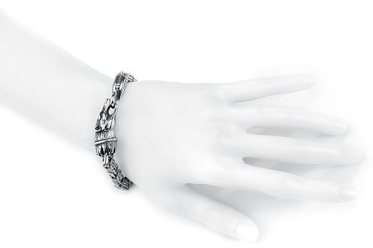 URBANTIMBER Fenriswolf Armkette silberfarben