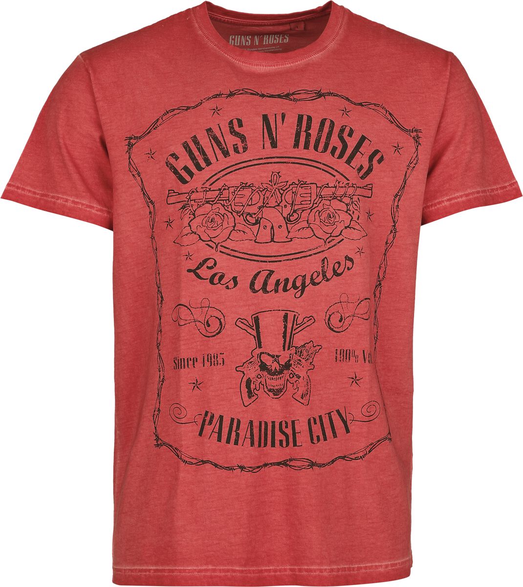 4068143431163 - Guns N Roses Paradise City Label T-Shirt rot in 3XL