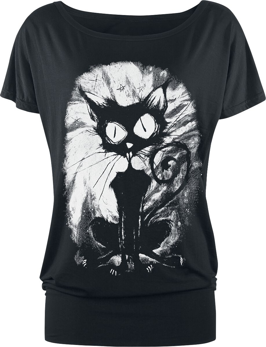T-Shirt Manches courtes Gothic de Gothicana by EMP - Can You Read My Mind - S à M - pour Femme - noi