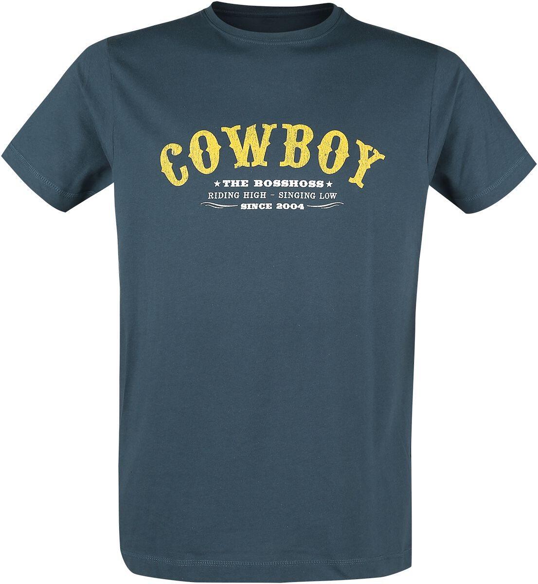 Image of The BossHoss - Vintage Cowboy - T-Shirt - Uomo - blu scuro