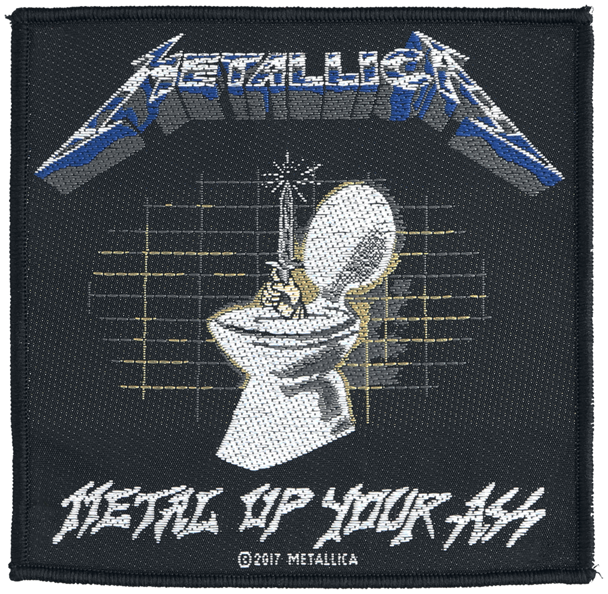 Metallica - Metal Up Your Ass - Patch - schwarz| weiß| blau