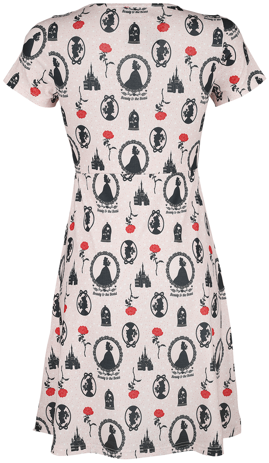 Die Schöne und das Biest Rose Mittellanges Kleid rosa