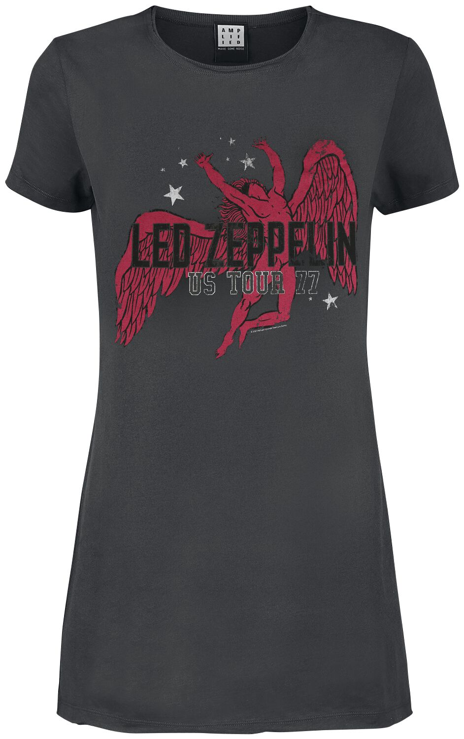 Robe courte de Led Zeppelin - Amplified Collection - Icarus - XS à S - pour Femme - anthracite