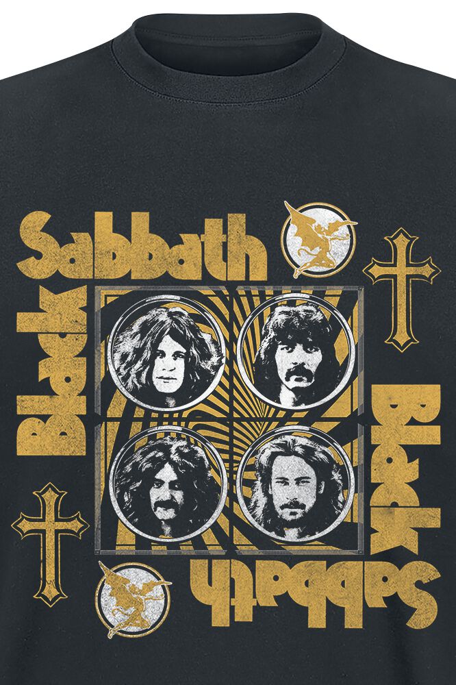 Faces T-Shirt schwarz von Black Sabbath