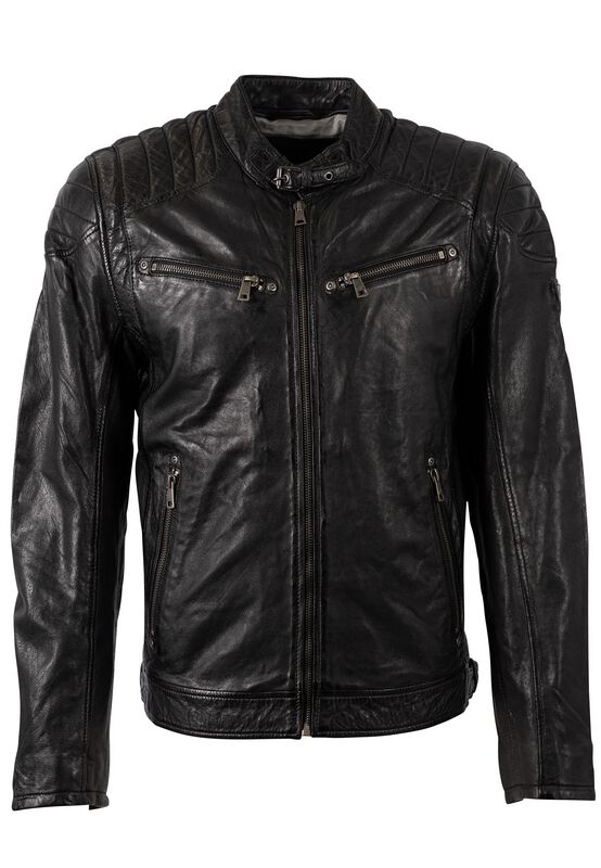 Mauritius  Leather Jacket - Colt W18 Lasanv - for Men - black