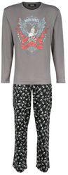 Pyjama with Skull Print, Rock Rebel by EMP, Schlafanzug