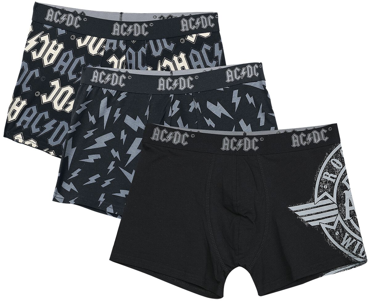 AC/DC EMP Signature Collection Boxershort schwarz grau in L