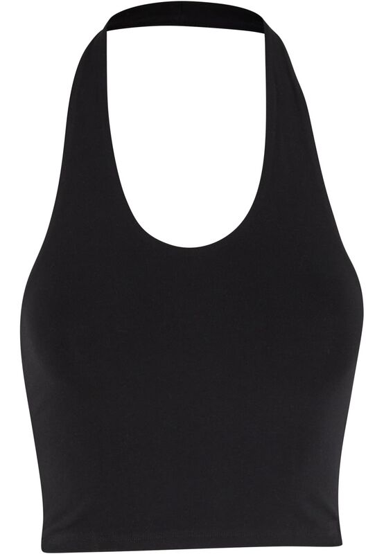 Top  de Urban Classics - Top básico con cuello para mujer - Mujer - Negro