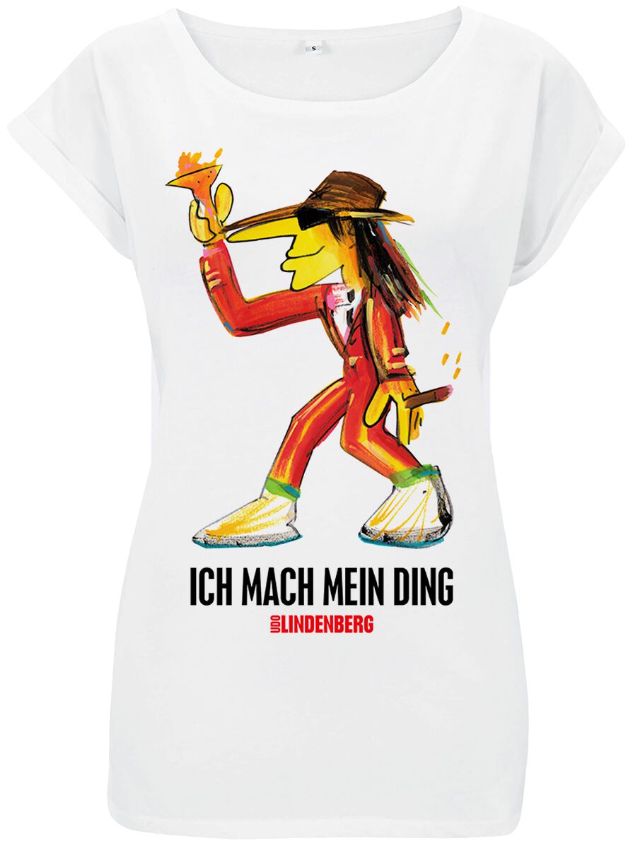 Levně Udo Lindenberg Ich mach mein Ding 2022 Shirt Women Dámské tričko bílá
