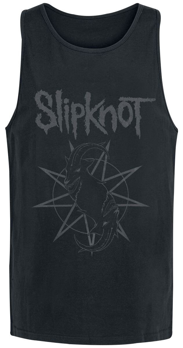 Slipknot Tank-Top - Goat Star Logo - S bis XXL - für Männer - Größe S - schwarz  - Lizenziertes Merchandise!