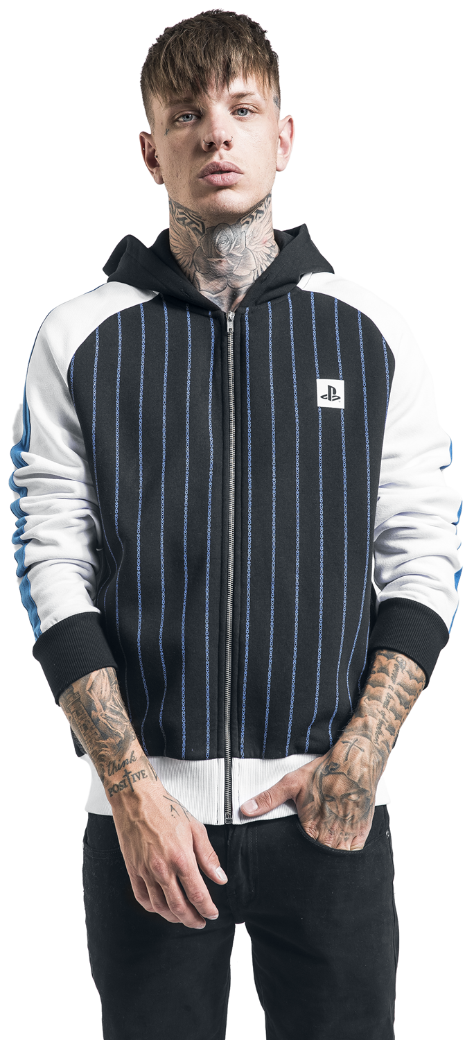Playstation Striped Logo Kapuzenjacke multicolor