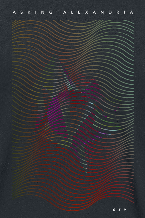 Asking Alexandria T-Shirt - Color Waves - S bis XXL - für Männer - Größe L - schwarz  - Lizenziertes Merchandise!