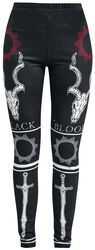 Leggings mit Print, Black Blood by Gothicana, Leggings