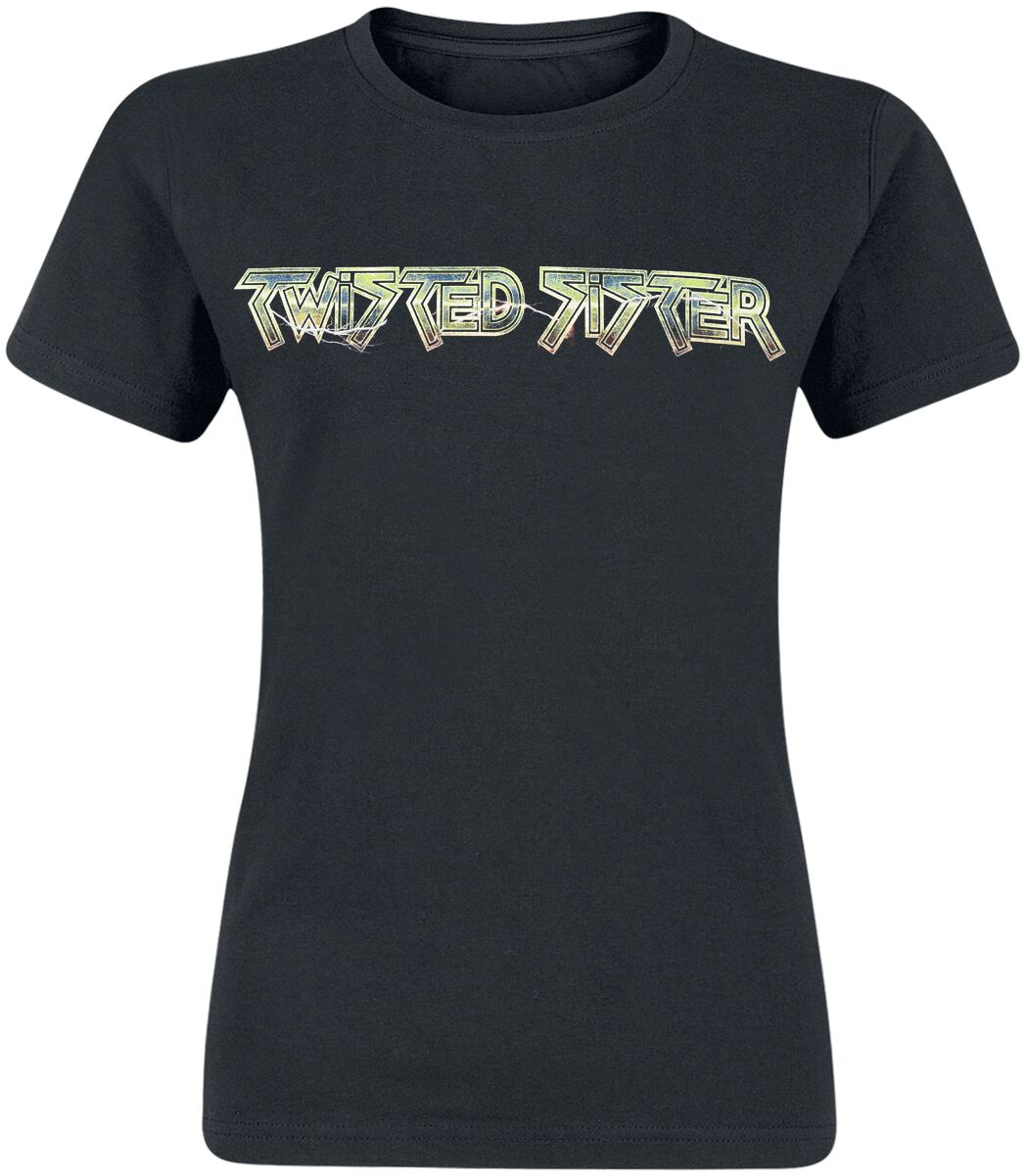 Twisted Sister T-Shirt - Metallic Logo - S bis XXL - für Damen - Größe S - schwarz  - Lizenziertes Merchandise!