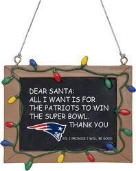New England Patriots - Tafelschild, NFL, Weihnachtskugeln