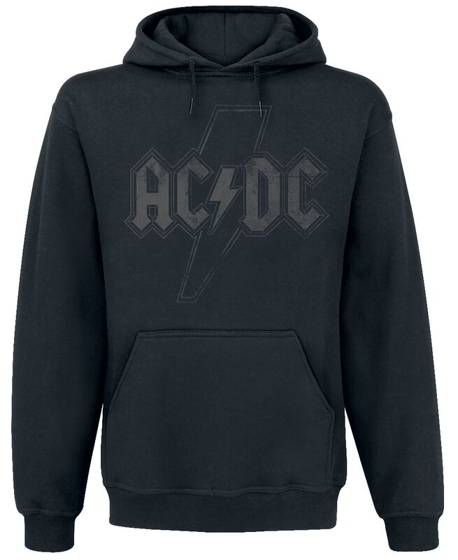 AC/DC Kapuzenpullover - AC/DC Logo Black - S bis 5XL - für Männer - Größe S - schwarz  - EMP exklusives Merchandise!