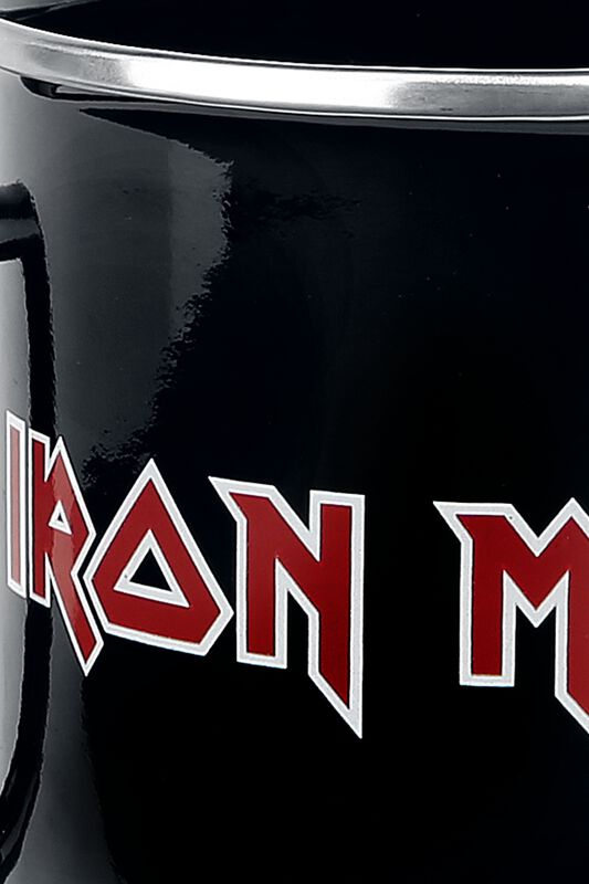 Band Merch Haushalt & Wohnen Logo - Emaille Becher | Iron Maiden Tasse