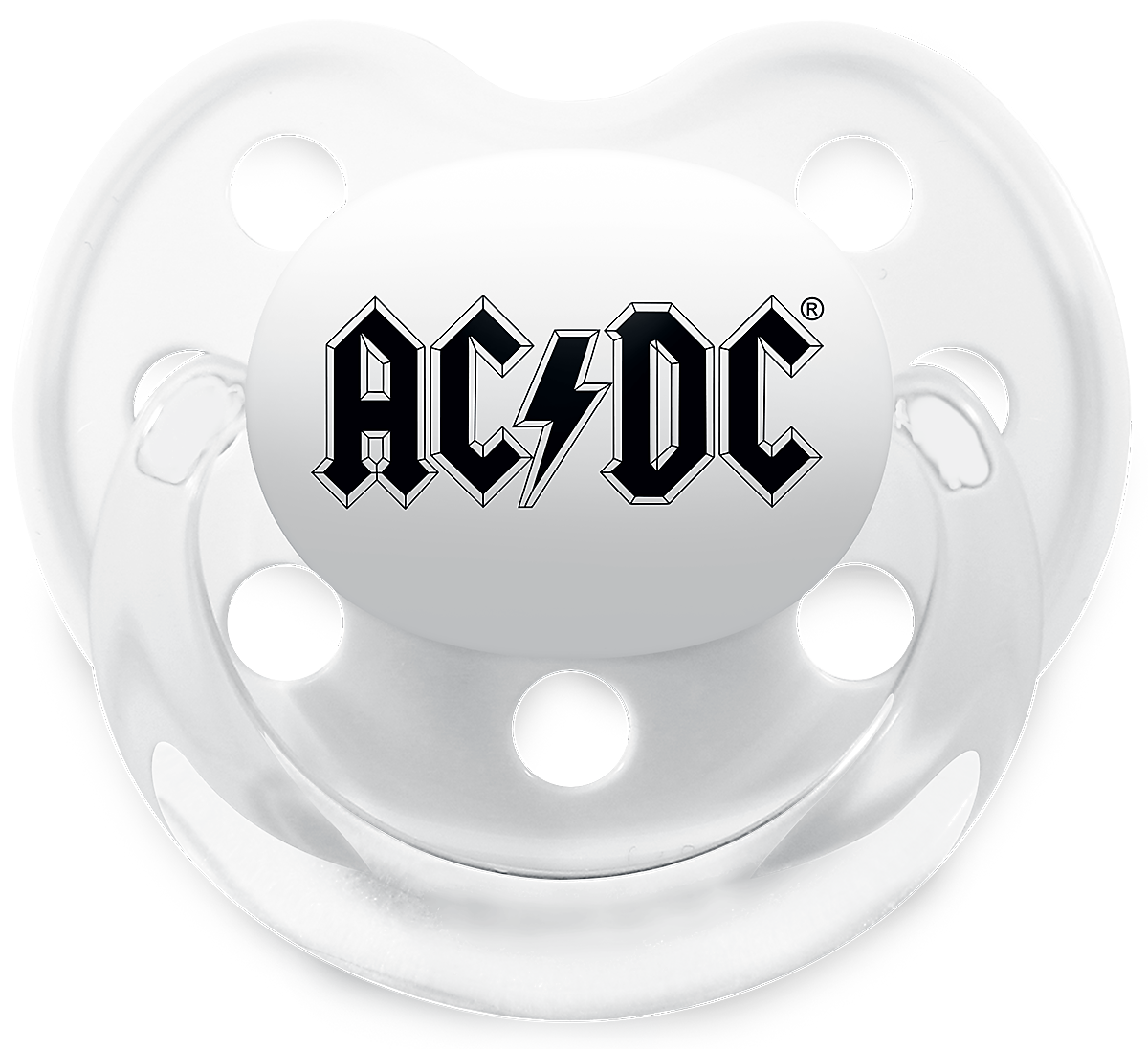 AC/DC - Metal-Kids - Logo - Schnuller - weiß| schwarz