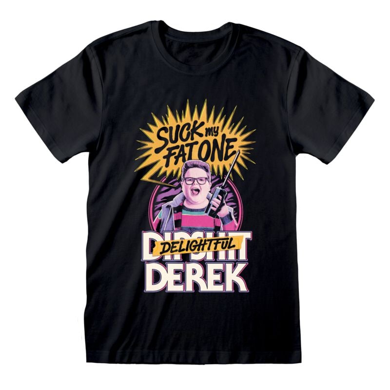 Stranger Things T-shirt - Delightful Derek - L XL - för Herr - svart