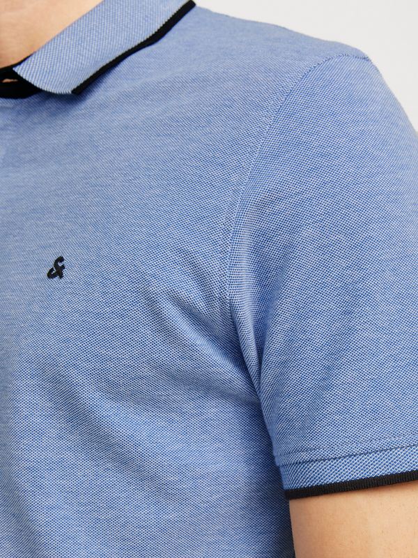 5713738372039 - Jack & Jones JJEPAULOS POLO SS NOOS Poloshirt blau in L 5713738372039 - Jack & Jones JJEPAULOS POLO SS NOOS Poloshirt blau in L