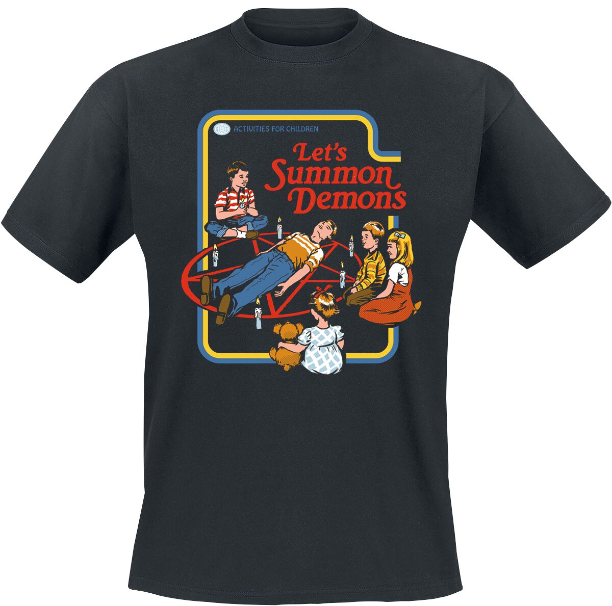 Image of T-Shirt Magliette Divertenti di Steven Rhodes - Let's Summon Demons - M a 4XL - Uomo - nero