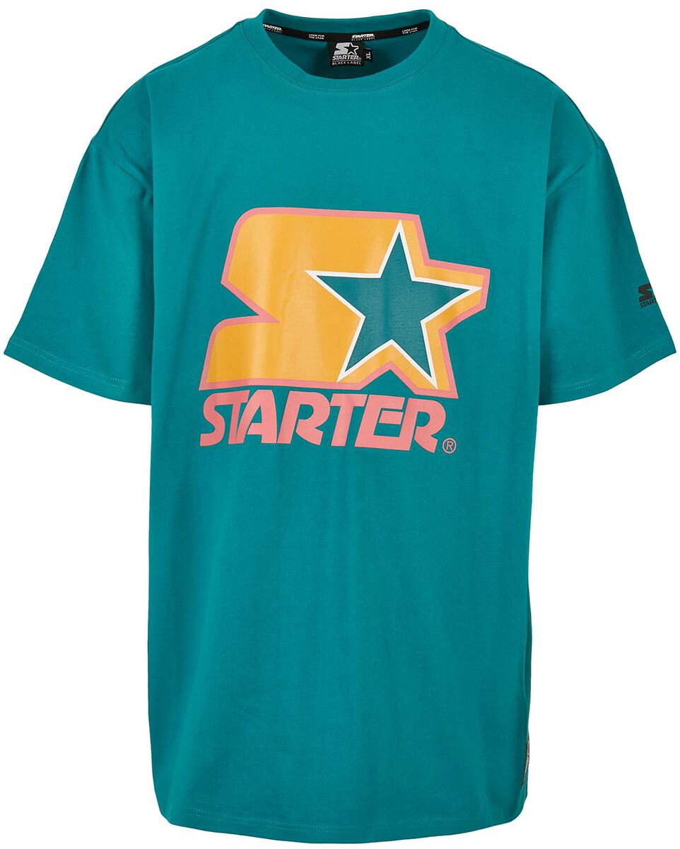 Starter T-Shirt - Starter Colored Logo Tee - XS bis XL - für Männer - Größe XL - grün