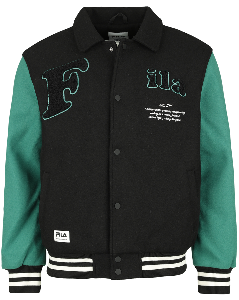 Fila - TEHRAN college jacket - Bomberjacke - schwarz| grün