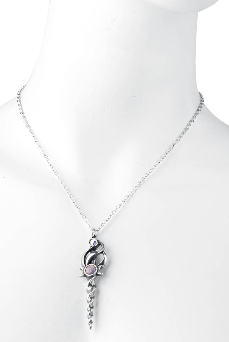Thumbnail - Alchemy Gothic Lunacorn Wand Halskette silberfarben
