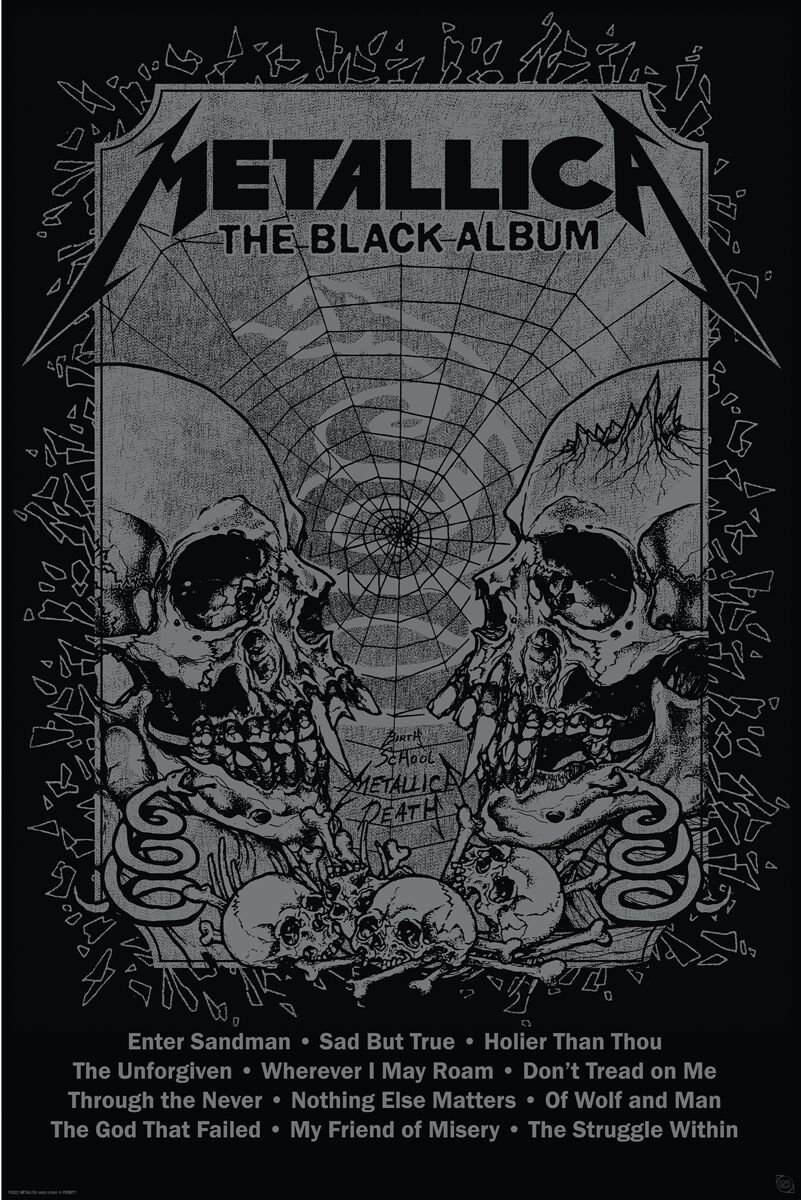 Levně Metallica Black Album Poster plakát vícebarevný