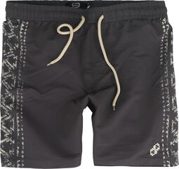 Swim Shorts With Aztec Print, RED by EMP, Badeshort