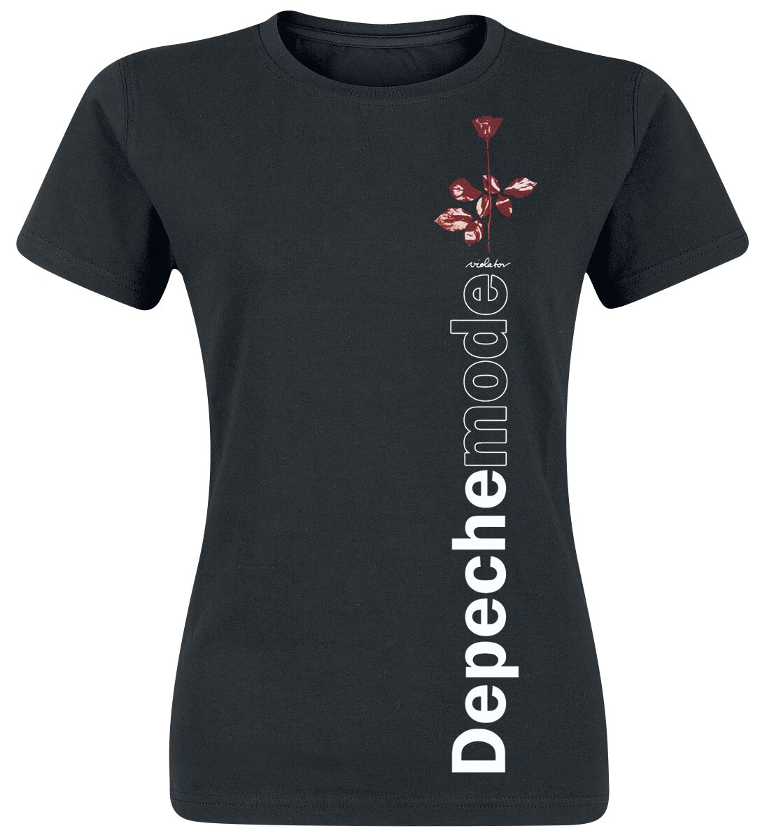 Image of Depeche Mode Violator Side Rose Girl-Shirt schwarz