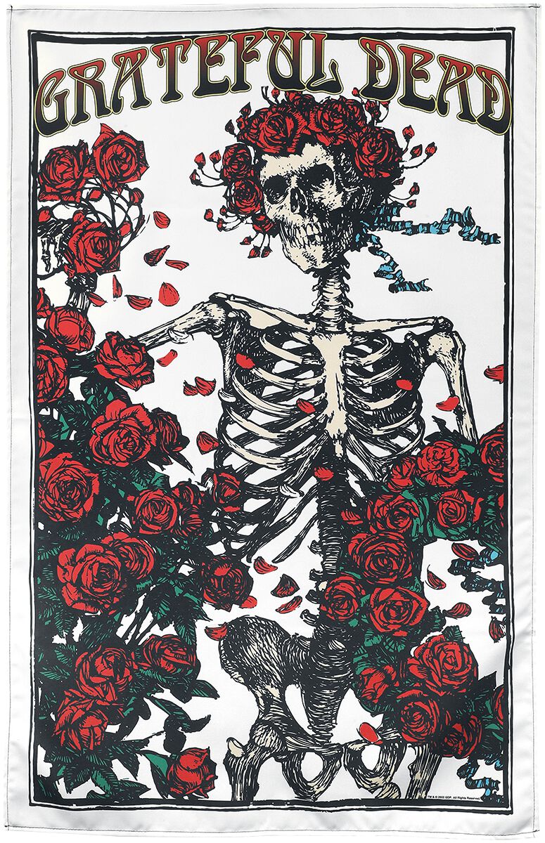 Drapeau de Grateful Dead - Skeleton & Rose - pour Unisexe - multicolore