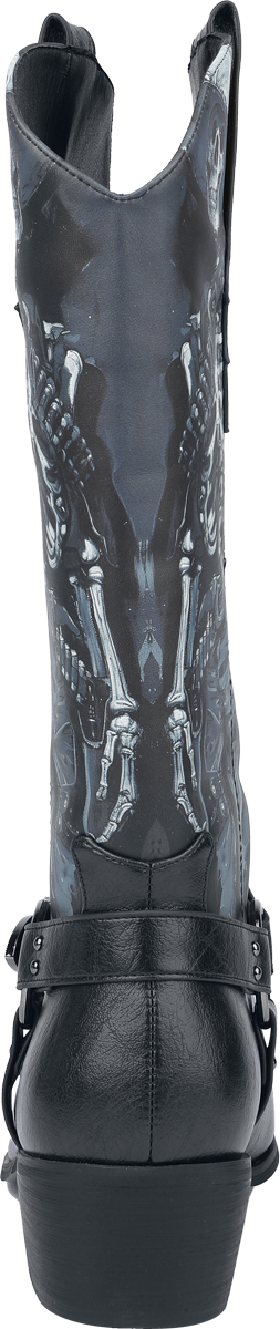 5056852103807 - Scorched One Western Boots - Vintage Black Bikerboot schwarz in EU42