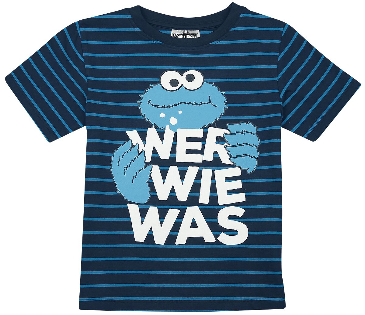 Kids Krümelmonster Wer Wie Was T-Shirt blau von Sesamstraße