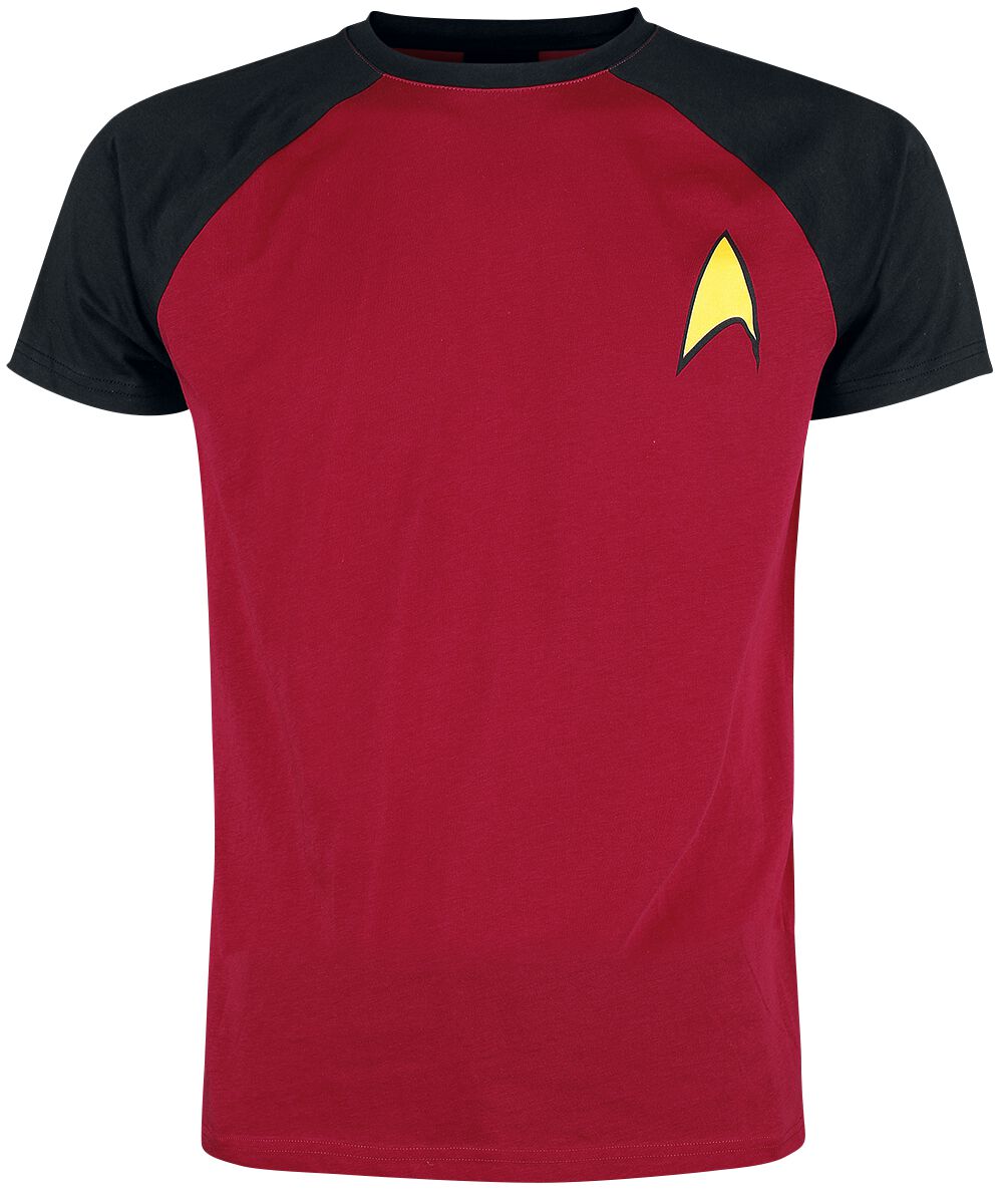 T-Shirt Manches courtes de Star Trek - Star Trek - Logo - S à XL - pour Homme - rouge/noir
