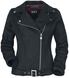Faux suede leather jacket, Black Premium by EMP, Kunstlederjacke