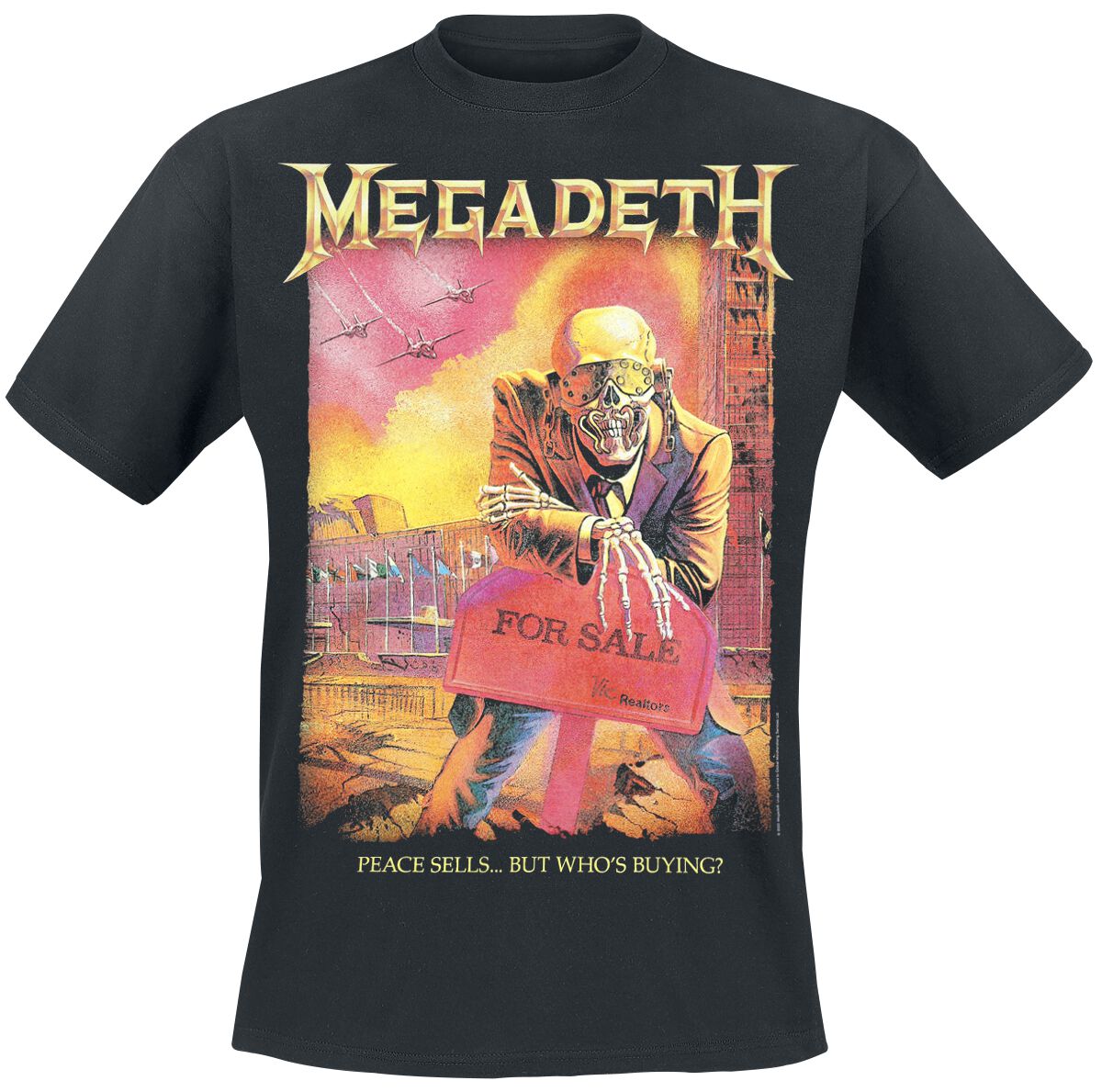 Megadeth T-Shirt - Peace Sell Setlist Vintage - M bis XXL - für Männer - Größe M - schwarz  - Lizenziertes Merchandise!