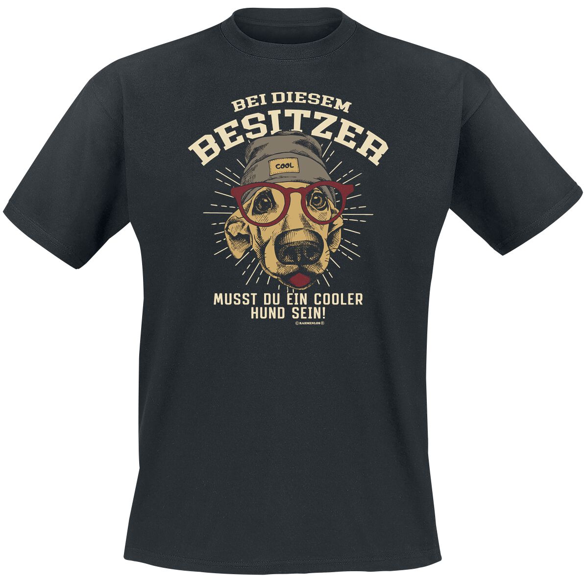 Sprüche Bei diesem Besitzer musst du ein cooler Hund sein! T-Shirt schwarz Sprüche Bei diesem Besitzer musst du ein cooler Hund sein! T-Shirt schwarz