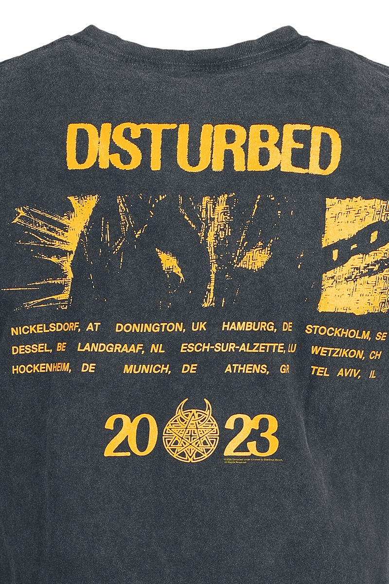 Thumbnail - Disturbed '23 Tracklist T-Shirt schwarz in S