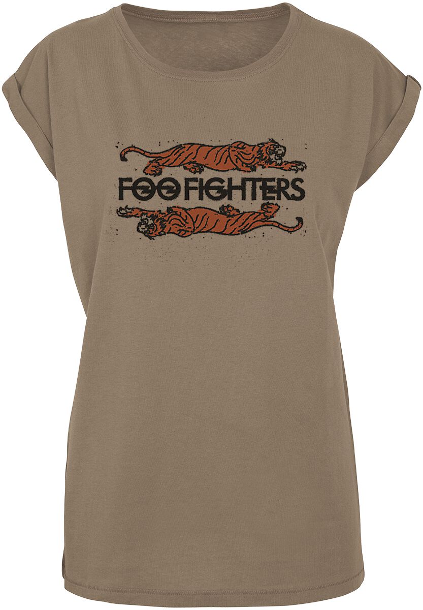 Foo Fighters T-Shirt - Crawling Tigers - S bis M - für Damen - Größe M - oliv  - Lizenziertes Merchandise!