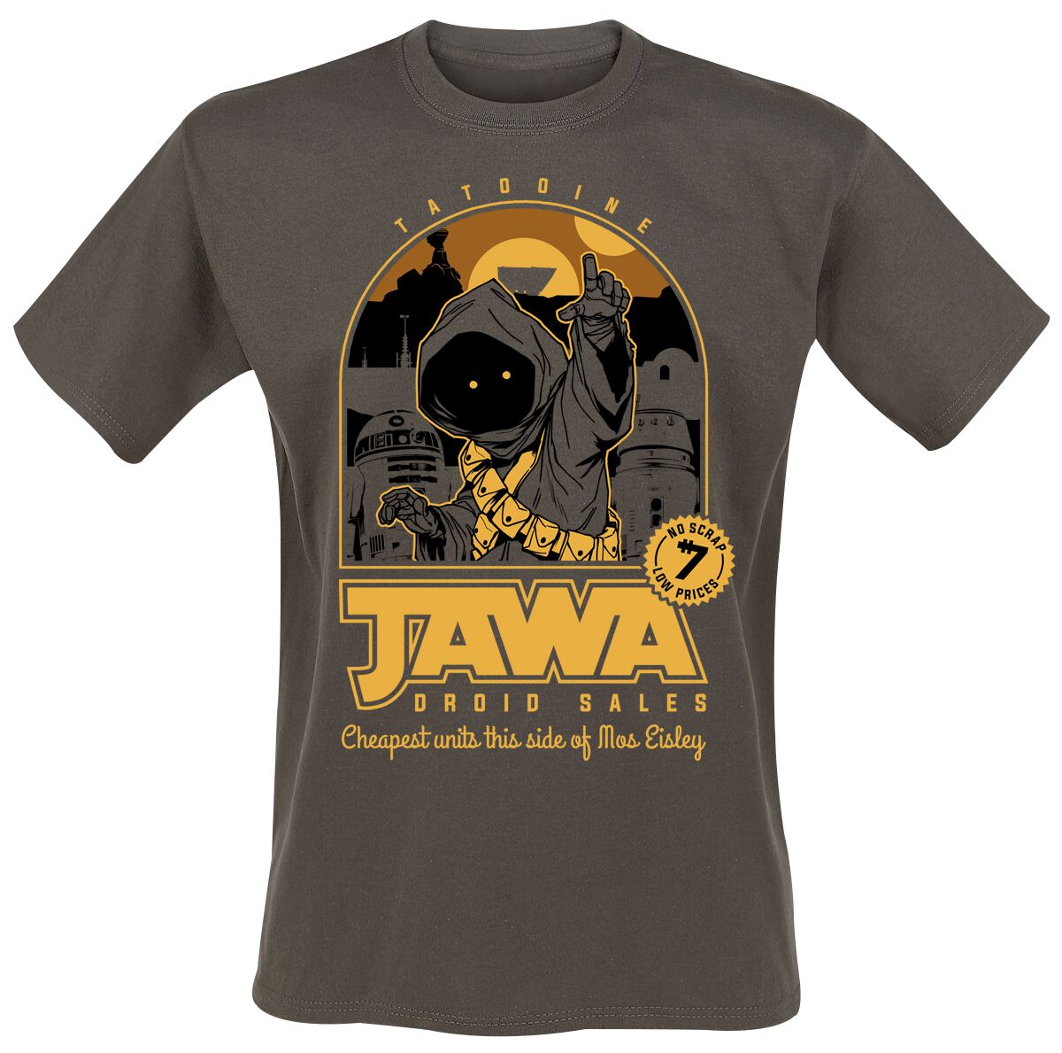 Levně Star Wars Tatooine Jawa Droid Sales Tričko hnědá