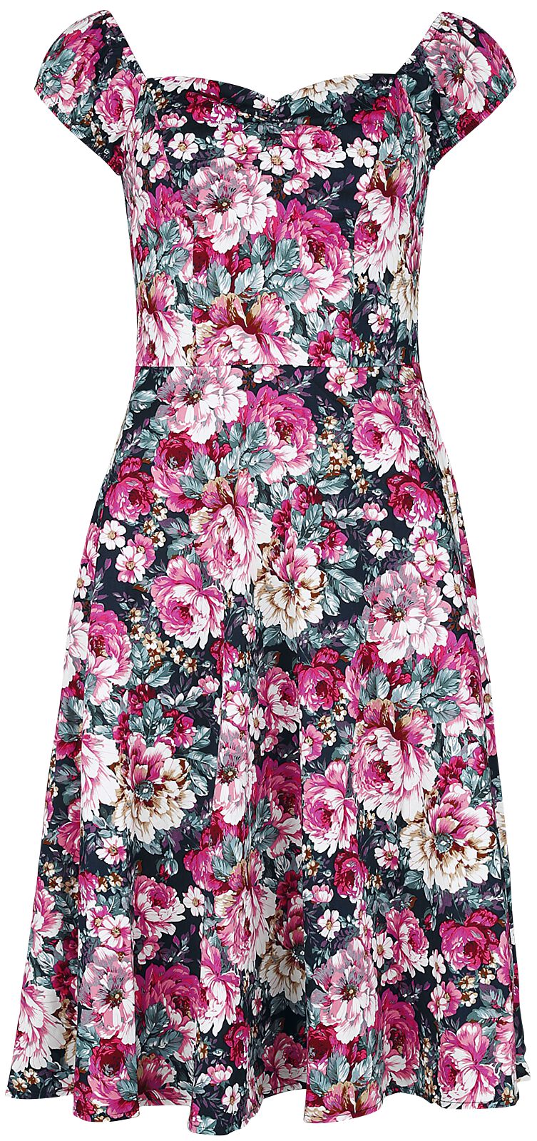 Flower Show Dress Mittellanges Kleid multicolor von Banned Retro